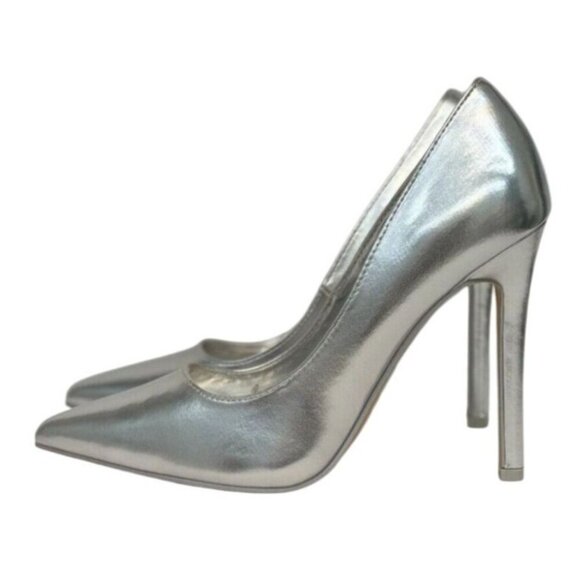 OLIVIA FERGUSON / Kiara / Metallic Silver / Pointed  / Toe High Heel / Stilettos - Picture 2 of 7